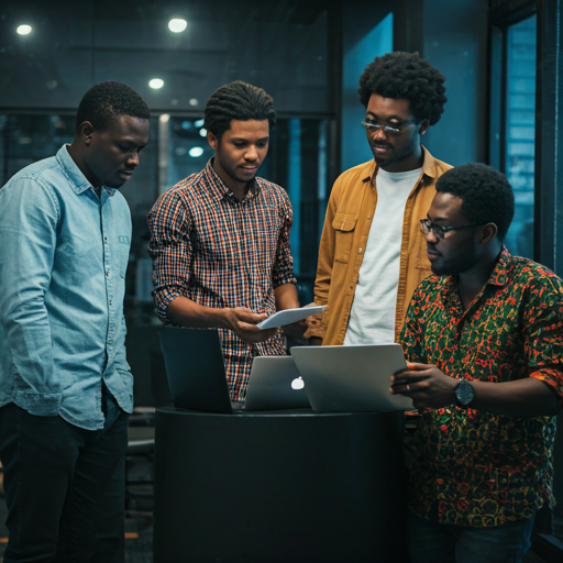 Ghanaian software engineering team collaborating